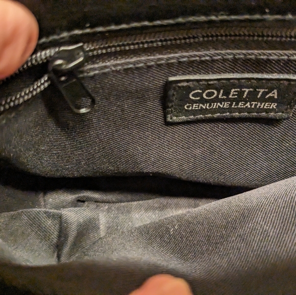 Coletta Soft Black Leather Shoulder Handbag Small - Picture 4 of 4